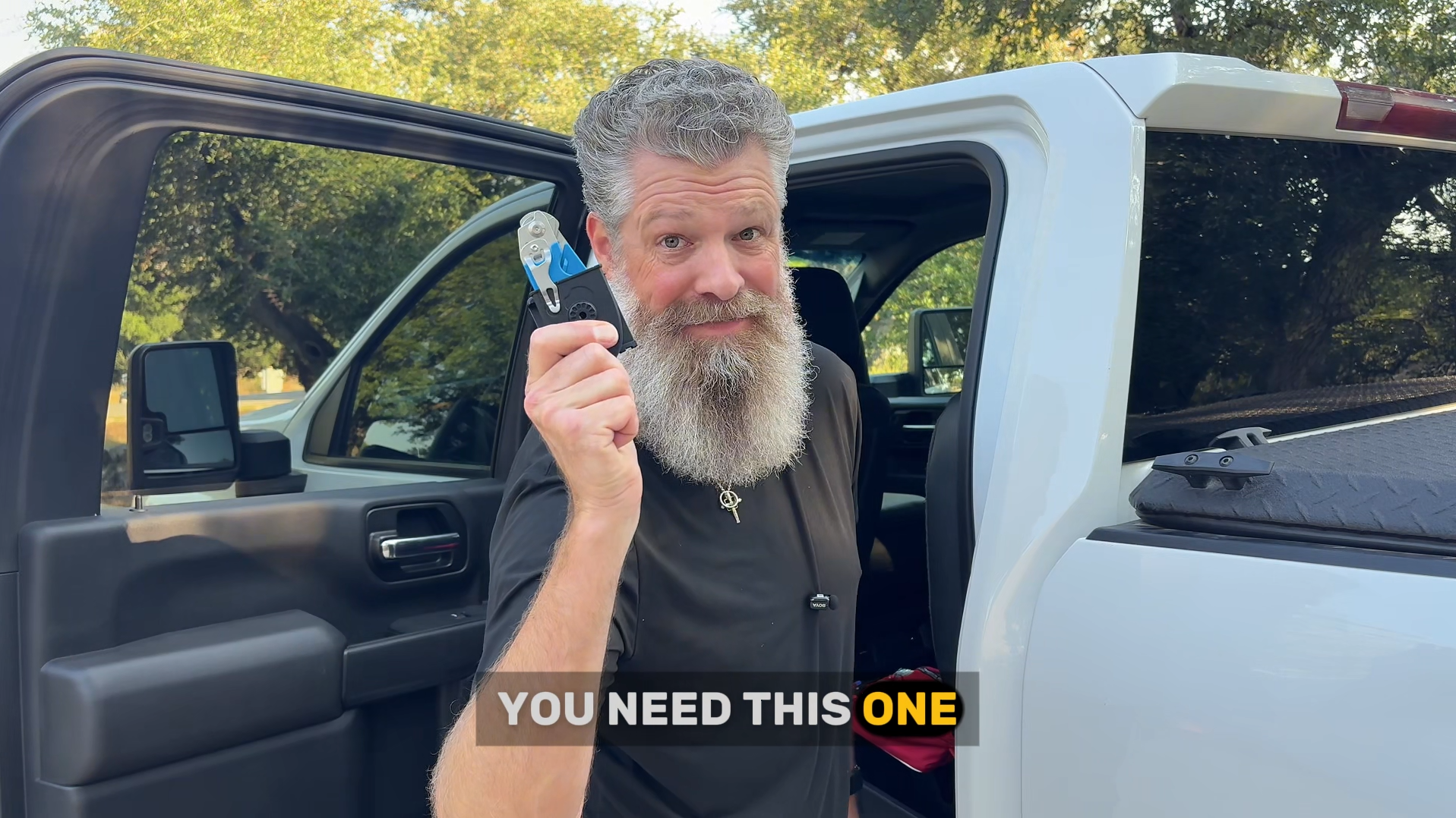 Load video: Joshua shows the Royale Vibes 6-in-1 Trauma Shears in use: seatbelt cutter, glass breaker, ring cutter, oxygen tank wrench, ruler, and 420HC scissors.